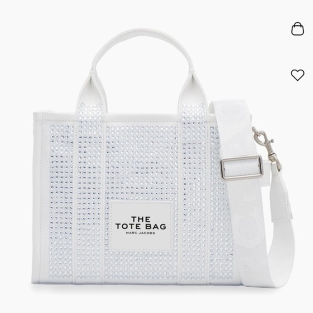 Marc Jacobs White Crystal Embellished Tote
